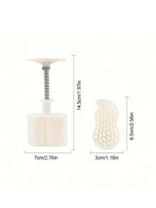 一套花生月饼模具，包含1个模具和1个印章，DIY手工压制月饼印章，绿豆糕，饼干，中秋节糕点模具，饼干工具，月饼制作器，烘焙工具 - 白色 - 查看 6