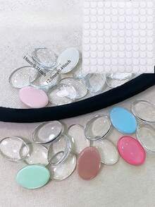 40pcs Colorful Nail Polish Display Stickers, Transparent Nail Art Practice Chart, Nail Salon Display Stand, Nail Care Supplies, Suitable For Press-On Nails - Multicolor - View 10