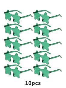 Set de 10 piezas Gafas con forma de estrella de moda, adecuadas para celebraciones del Día de San Patricio, desfiles callejeros, conciertos, fiestas, baile, unisex - Multicolor - Ver 4