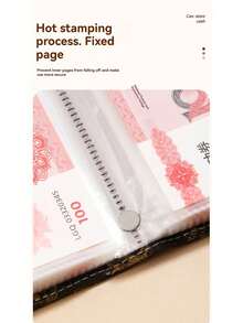 Cute Bear Pattern Password Lock Cash Notebook, 2026 Planner, Christmas Gift, Men's Office Supplies, Fast Shipping, 50 Pockets, Waterproof Durable Cover, Wider Spine, Fixed Inner Pages, Large Capacity Storage Notebook - Multicolor - View 10