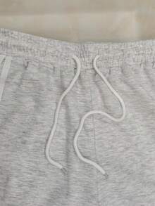 1件男士灰色条纹休闲运动裤 - 灰色 - 查看 3