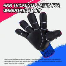 Soccer Goalie Goalkeeper Gloves For Adults Football Gloves With Strong Grips Palms - Multicolor - View 4