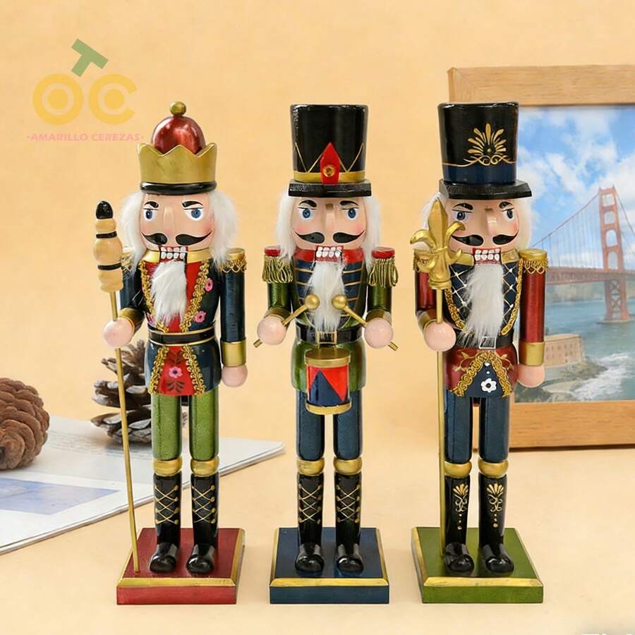 Cascanueces CláSico, DecoracióN NavideñA Cascanueces, Cascanueces De Madera, Cascanueces De Madera Estilo Rey, DecoracióN De Pinza De Nuez, DecoracióN NavideñA, Conjunto De DecoracióN De Cascanueces, Personaje De Cascanueces, DecoracióN De Escritorio Para Fiesta NavideñA, DecoracióN De Personaje De Soldado Cascanueces, DecoracióN NavideñA Artesanal, DecoracióN De AccióN De Gracias, DecoracióN De HabitacióN, DecoracióN Del Hogar, Regalos De Navidad, Decoraciones NavideñAs, Decoraciones NavideñAs De Invierno - 3pcs - Ver 1