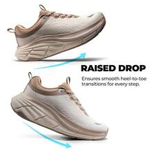 Comfortable Women's Walking Shoes With Cushioning ActiveBreeze Non-Slip Running And Tennis Sneakers | Breathable Athletic Shoes For Gym Workouts - Màu Khaki - Xem 9