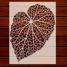 1pc Reusable Large Leaf Shaped Painting Template, Applicable For Frames, Canvases, Woven Fabrics, Drawing Papers, And Other Painting Applications - 1 Large Leaf - View 8
