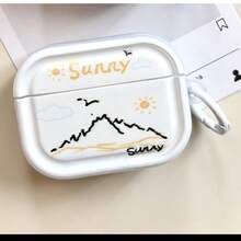 Sunrise Sunset Design Earphone Case, Transparent Refreshing Earphone Cover, Earphone Shockproof Case, Suitable Compatible With Apple Bluetooth Earphone Protective Case - Clear - View 9