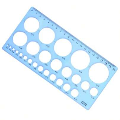 Geometry Shapes Drawing Template Plastic Circle Stencil Template - Multi-Function Circle Template For Drawing Drafting Tools - BlueEducational Tool