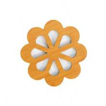 Cartoon Hollow Wooden Cup Coasters, Thick Heat Insulation Mat, Non-Slip Pot Pan Dish Pad For Kitchen - Ginger - View 14