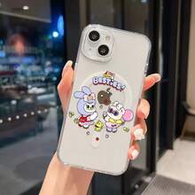 Funda magnética para teléfono estilo coreano Rico Pinco compatible con iPhone 17 16 15 14 Pro Max S25 - transparente - Ver 1