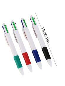 1-36pcs Customizable 3-Color Ballpoint Pen, Multi-Color Pen, 3-In-1 4-Color Retractable Ballpoint Pen, Suitable For Office, Stationery, Students, Student Gifts, Children Back To School Gifts, Party Favors - 3-color Ballpoint Pen - View 5
