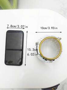 1 chậu cây treo hình cầu tráng gương, trang trí kiểu quả cầu disco cho vườn, sân, ngoài trời. - A - Xem 2
