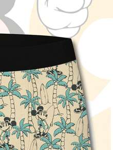 Disney 时尚度假风3D印花男士平角内裤，日常休闲必备内衣 - 彩色 - 查看 6