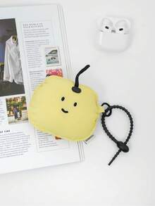 1个可爱蓝牙耳机收纳袋，兼容 4耳机，便携式多功能收纳袋，零钱包，带挂绳的有线耳机收纳盒，数据线收纳盒，户外旅行必备充电器收纳包，男女通用，旅行必备，邮轮必备，度假必备，假日必备，旅行用品 - 彩色 - 查看 4