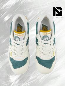 New Balance 550 Green Mustard-Men's Lifestyle Sneakers – Shose For Man-Vintage-Spring & Summer-Inspired Running Shoes, Shock-Absorbing Comfort, Gym To Streetwear Casual Wear-Easter Gift–BB550VRA - Trắng/Xanh lá/Mù tạt - Xem 4