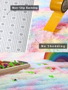 1 tấm thảm trải sàn phòng ngủ mềm mại, chống trượt, lông dài, sang trọng, thảm trải sàn phòng khách nhuộm màu, phù hợp trang trí nhà cửa, thảm phòng ngủ và phòng khách, dễ bảo quản. - Màu Hồng Tươi - Xem 6