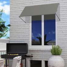Retractable Awning With Articulated Arms, Balcony Awning, Retractable Awning, Balcony Awning, Sun Protection, Weather Resistant, Provides Shade, Retractable For Windows, Balcony, UV Resistant - Gray - View 3