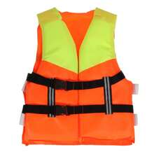 Chaqueta de poliéster Universal para niños jóvenes, chaleco de esquí para natación, canotaje, chaleco de esquí, chaleco salvavidas para natación y silbato de emergencia EB6E - 5 piezas de silbato - Ver 5