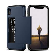 Wallet Case With Card Slots And Stand For Samsung S25 Ultra, S24 Ultra, S23 Ultra, A35, A55, A56 / 15, 14, 13, 12, 11, 16 Pro Max Plus, Dual-Layer Hard Protective Cover - Navy Blue - View 9