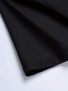 Men's Minimalist Tom & Jerry Graphic Print Round Neck Short Sleeve T-Shirt, Summer - Black - View 3