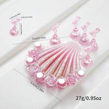 美甲练习架、贝壳美甲训练底座、美甲练习支架、美甲设计展示架、美甲护理工具 - 彩色 - 查看 5