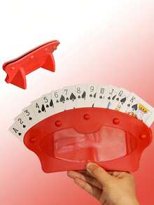 1个扑克牌架，塑料免提卡架，用于纸牌游戏，扑克牌架支架，扑克牌架底座。派对游戏和活动用品，节日派对礼物。节日和派对用品，家居和日常必需品。 - 彩色 - 查看 4