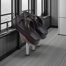 ASOFTER Women's Black Casual Slip-On Sandals, Thick Sole Minimalist Design, Suitable For Spring/Summer, Cherry Blossom Season, Ramadan, Graduation - Black - View 4