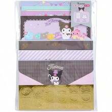 Sanrio 一套包含3个三丽鸥卡通人物（肉桂狗、酷洛米、凯蒂猫、美乐蒂）的文具套装，内含5张5英寸x5英寸信纸、3个5英寸x5英寸信封和1张贴纸，高品质创意学生礼物。 - 均碼 - 查看 13