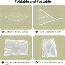 قبعة مطر عملية ذات تصميم بسيط وقابلة للتنفس، مقاومة للرياح والماء، تحمي تسريحة الشعر، مناسبة لمختلف السيناريوهات الخارجية المطيرة، مدمجة وسهلة الحمل - متعدد الألوان - مشاهدة 8