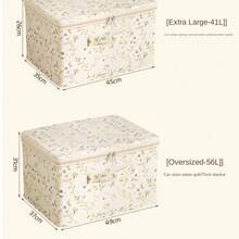 Fabric Folding Storage Box, Oxford Cloth Wardrobe Organizer Box For Clothes, Blankets, Home Use - Multicolor - View 11