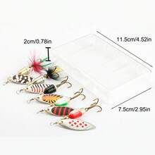 5pcs Fishing Lure Set - Straight Rotating Lures, Suitable For Trout, Bass And Salmon - Effective In Freshwater, Streams And Rapids, Fishing Lure Rotating Lures - Multicolor - View 3