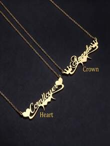 1pc Customized Color Photo 304 Stainless Steel Necklace, A Simple Personalized Gift. Personalized Printed Image Pendant, 304 Stainless Steel Jewelry Suitable For Family, Couples, Father's Day Gift. Customized Color Photo Necklace Can Be Engraved With Image - Multicolor 38 - View 5