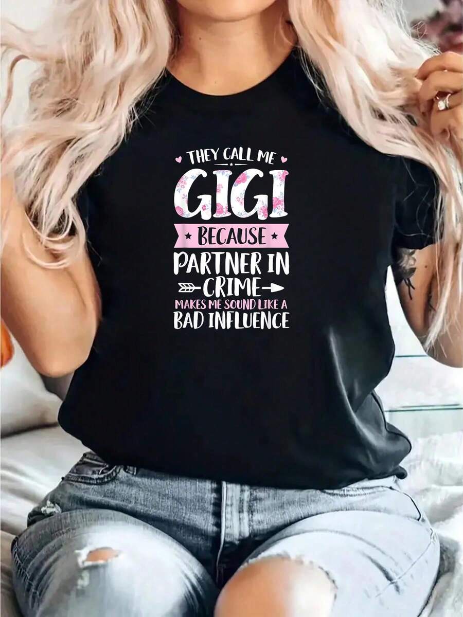 They Call Me Because Partner In Funny Mothers Day-Shirt Small - Black - View 1