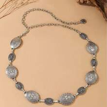 Fashionable Women's Retro Vacation Style Waist Chain Decor - Silver - View 11