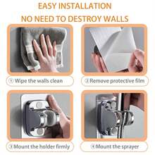 手持式冲洗喷头套装，带三通水龙头分流器的马桶冲洗喷头，浴室冲洗喷头/马桶喷头，配1.5米软管，用于清洁洗手池、浴室角落、马桶，个人卫生浴室配件/浴室工具 - 彩色 - 查看 6