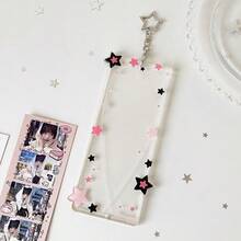 Colorful Star Acrylic Life Quadrant K-Pop Card Holder, Star Design Fangirl Y2Y Style Bag Charm Quad Card Holder Accessory - The Four Palaces Of Life - View 14