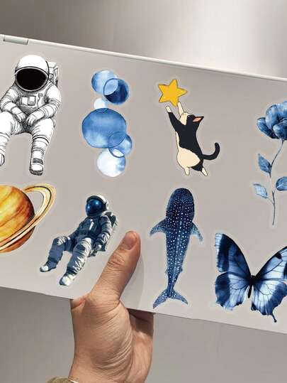50pcs Cosmic Stickers Suitable For Planner, Diary, Notebook, Tablet, Water Bottle, Phone Decoration