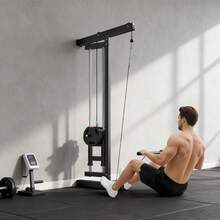 Wall Mounted Lat Pull Down & Cable Crossover Machine | High & Low Pulleys For Home Gym - Default - View 5