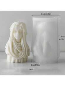 Goddess Portrait DIY Handmade Fragrance Plaster Multifunctional Silicone Mold - White - View 3