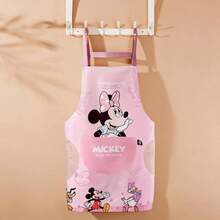 Disney Officially Licensed Waterproof & Oil-Resistant Apron, Comfortable Kitchen Cooking Apron For Men & Women - Pink - View 2