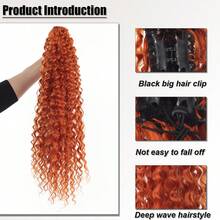 Accesorios para el cabello con lazo negro, extensiones de cabello trenzado, coletas trenzadas sintéticas - Multicolor - Ver 4