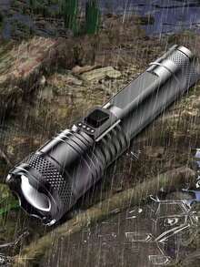 1/2pcs High Power 4900N Long Range LED Flashlight, Built-In 4-Level Battery Indicator, USB Rechargeable, Adjustable Zoom, Suitable For Tactical, Camping, Outdoor, Emergency Use, Great Gift For Valentine's Day, Mother's Day, Eid, Back To School, Christmas, Halloween - Multi-functional Flashlight - View 10