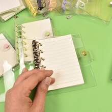 A7彩色透明活页夹，透明彩色贴纸簿，多功能活页夹，活页夹封面，卡片夹，印章簿，贴纸簿，糖果滴贴纸，透明贴纸簿活页夹，印章簿，印章，贴纸簿补充装，可定制计划本 - 彩色 - 查看 7