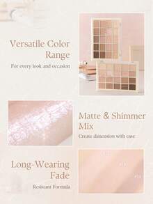 Dasique 20-Color Eyeshadow Palette Make Up Long-Lasting High Pigment Graduation Birthday,Easy To Use Smooth Blendable, Vegan Formula Cruelty-Free, Holiday Essential Rose Girl Best Color Charm Vibe, Christmas Gifts For Women, Fancy Fashion Women Brand Makeup Back To School, Wedding Dress For Bride, Summer, Valentines, Vacation, Valentine's Day - #01 Warm Basic - 查看 4