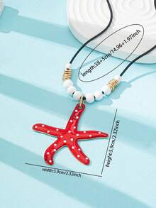 1件优雅金色旭日吊坠项链，女士夏季度假首饰 - A9202-3 - 查看 5