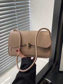 Fashionable Casual Minimalist Chain Crossbody Bag, Suitable For Shopping, Wallet, Young Women, College Students, Newlyweds, Office Ladies. Ideal For Office, School, Work, Business, Commuting, Outdoor, Travel, And Outings. - Khaki - View 8