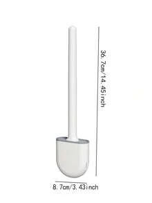 1pc Wall-Mounted Toilet Brush Without Dead Angle, Detachable Handle Toilet Cleaning Brush For Home Use - Multicolor - View 6
