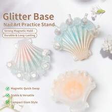 美甲练习架、贝壳美甲训练底座、美甲练习支架、美甲设计展示架、美甲护理工具 - 彩色 - 查看 2