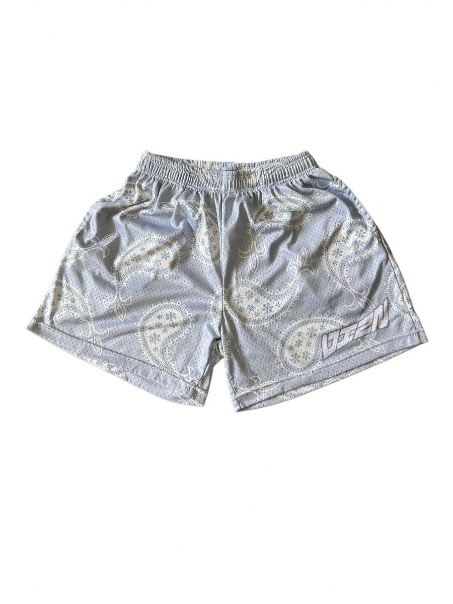 Men's Statement Print Shorts Fashion Designer Patterned Casual Daily Wear Shorts - Multicolor - View 1