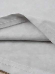 Women's Basic Solid Color Short Sleeve Round Neck Cotton T-Shirt With Minimalist Heart Print, Casual Loose Fit, Soft Breathable Fabric, S-5XL Sizes Available, Ideal For Daily Wear, Summer Outfits, Black - 淺灰色 - 查看 5