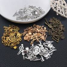 20/100pcs Music Charms Musical Instrument Charms Guitar Music Elements Pendants For Bracelet Necklace Jewelry Making - One Size - View 10